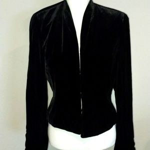 Ann Taylor black velvet dress jacket cover up